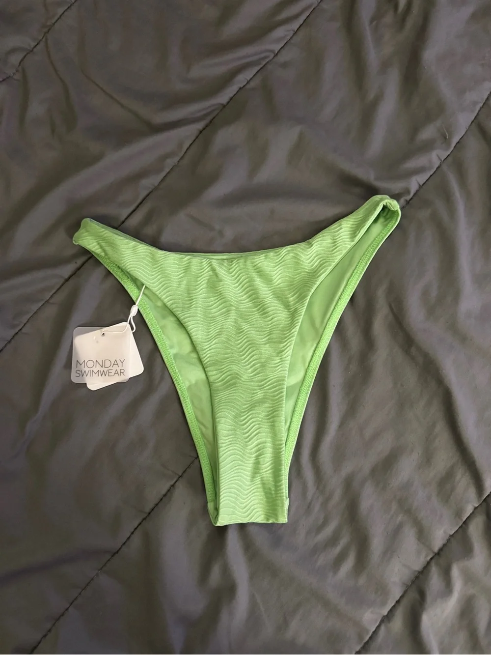 Monday Swimwear Bright Green High-Cut Bikini Bottom